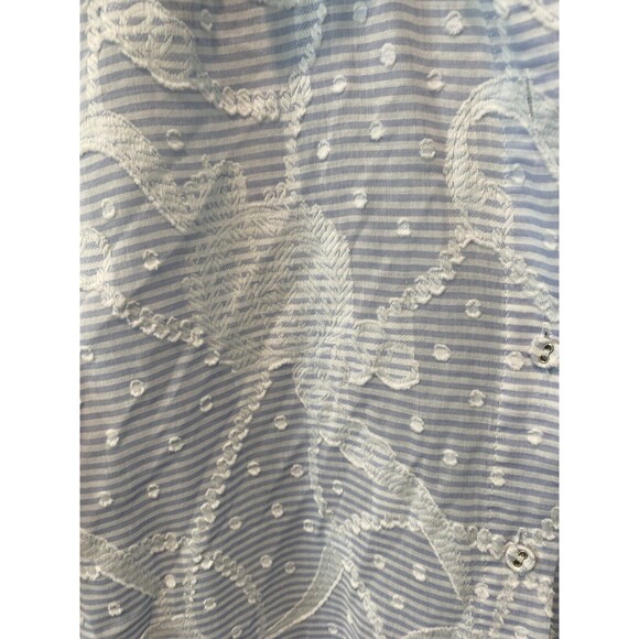 Johnny Was FLORE SEERSUCKER BUTTON DOWN SHIRT Sz XS - Picture 5 of 8